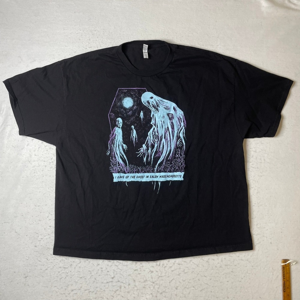 Gildan T-Shirt Mens 3XL Black I‎ Gave Up The Ghost In Salem Massachusetts Tee